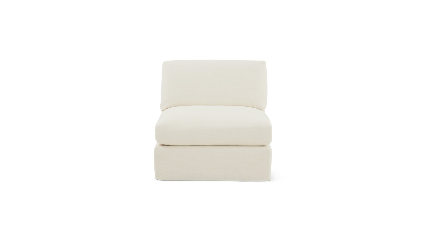 Slipcover - Get Together™ Armless Chair, Standard, Cream Linen