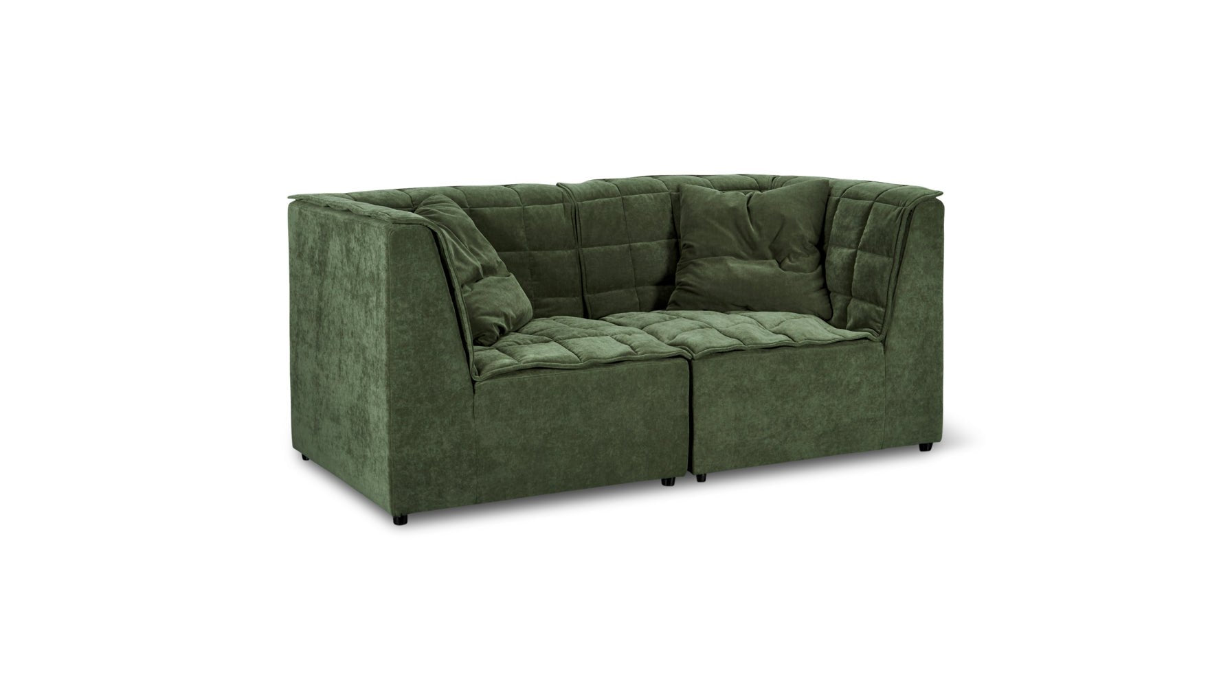 Quilt 2-Piece Modular Sofa, Moss - Image 9