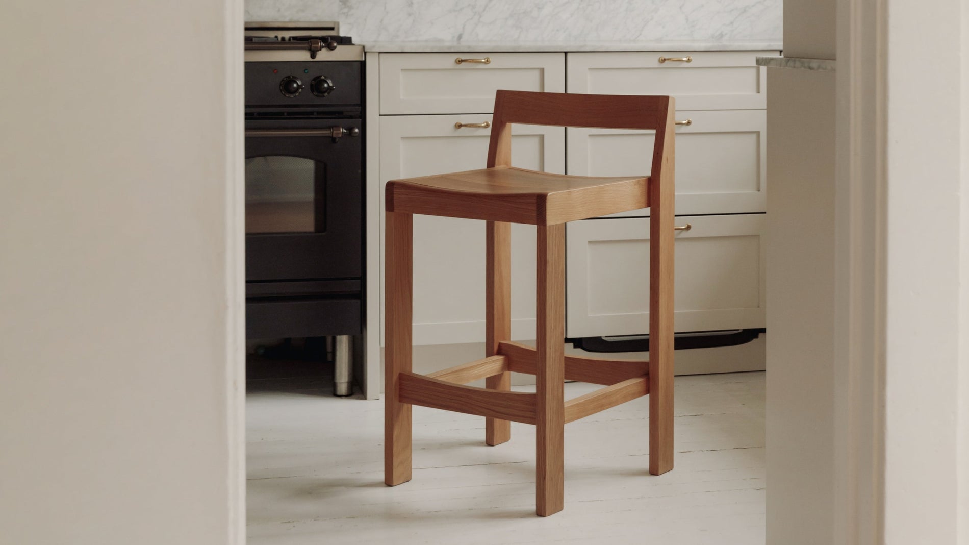 Plane Stool, Counter, Oak_image