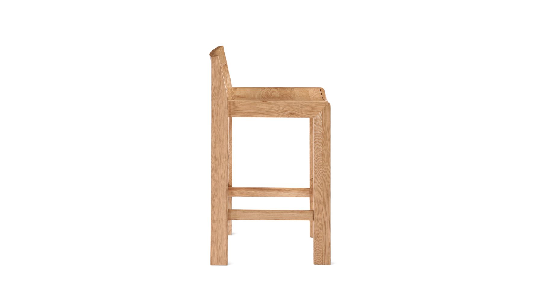 Plane Stool, Counter, Oak