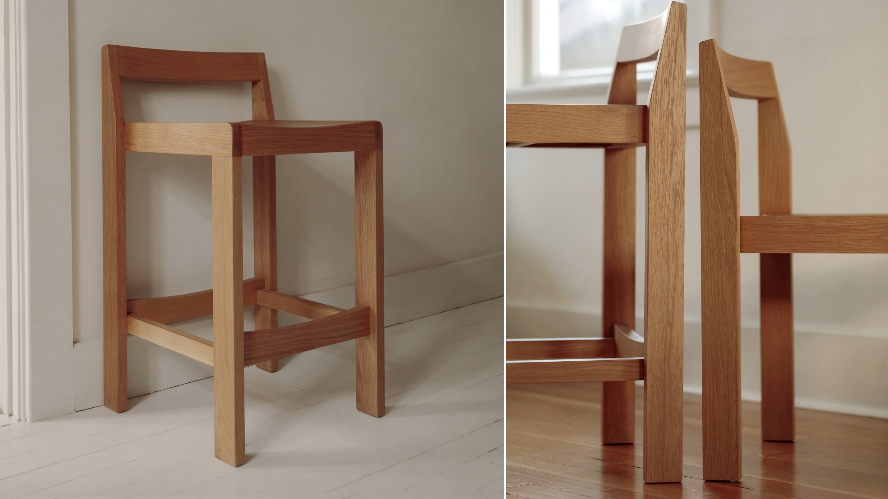 Plane Stool, Counter, American Walnut
