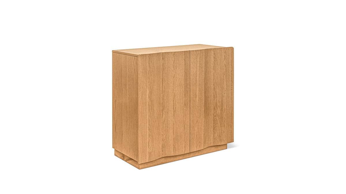 Ripple Bar Cabinet, Oak — alternate view