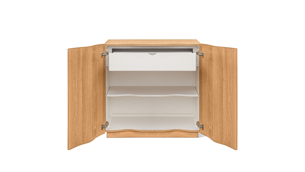 Ripple Bar Cabinet, Oak — alternate view