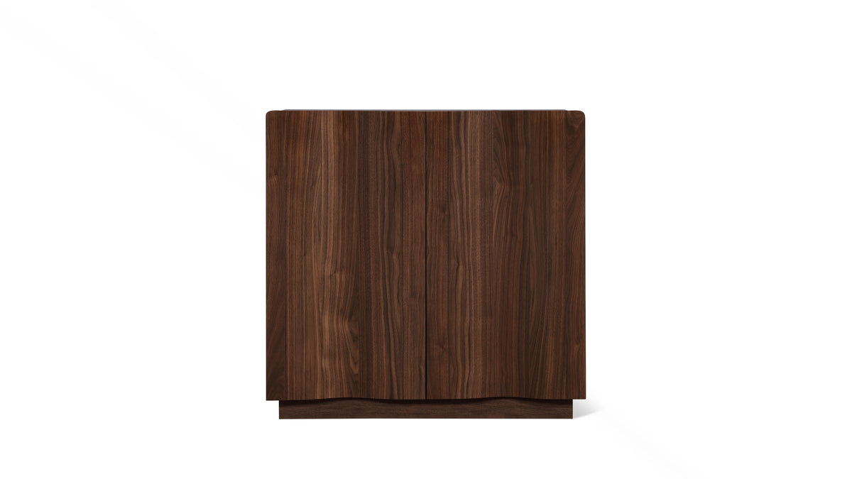 Ripple Bar Cabinet, Walnut