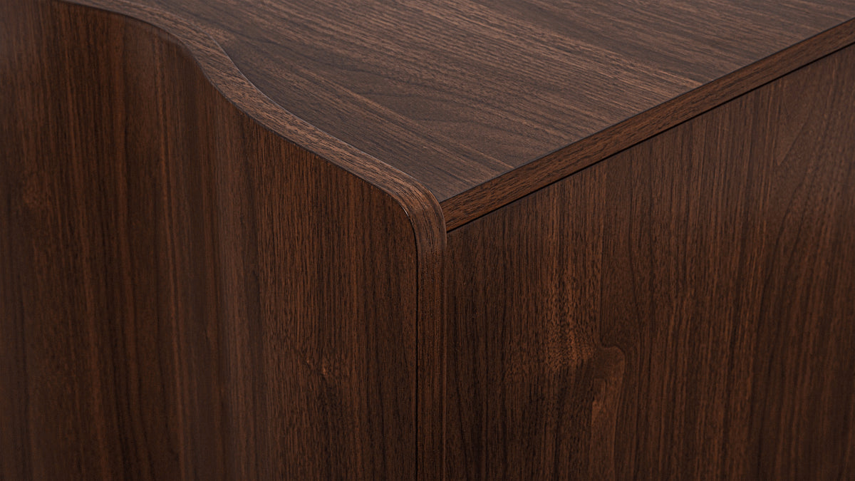 Ripple Bar Cabinet, Walnut