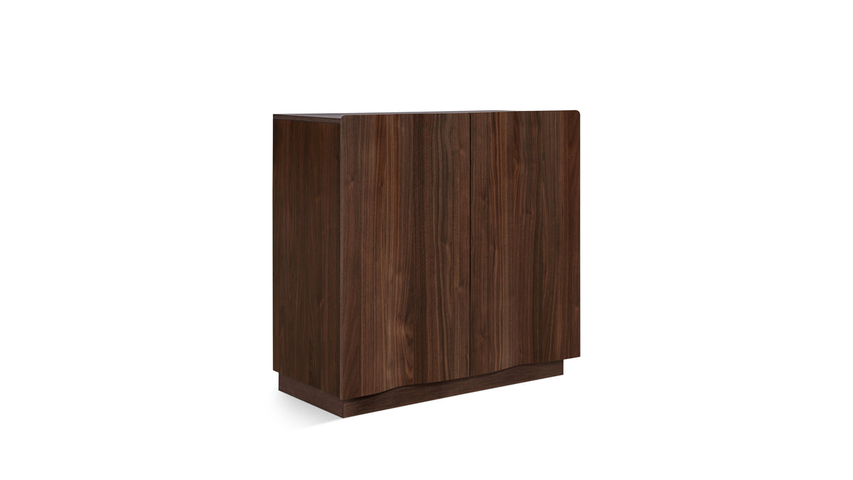 Ripple Bar Cabinet, Walnut