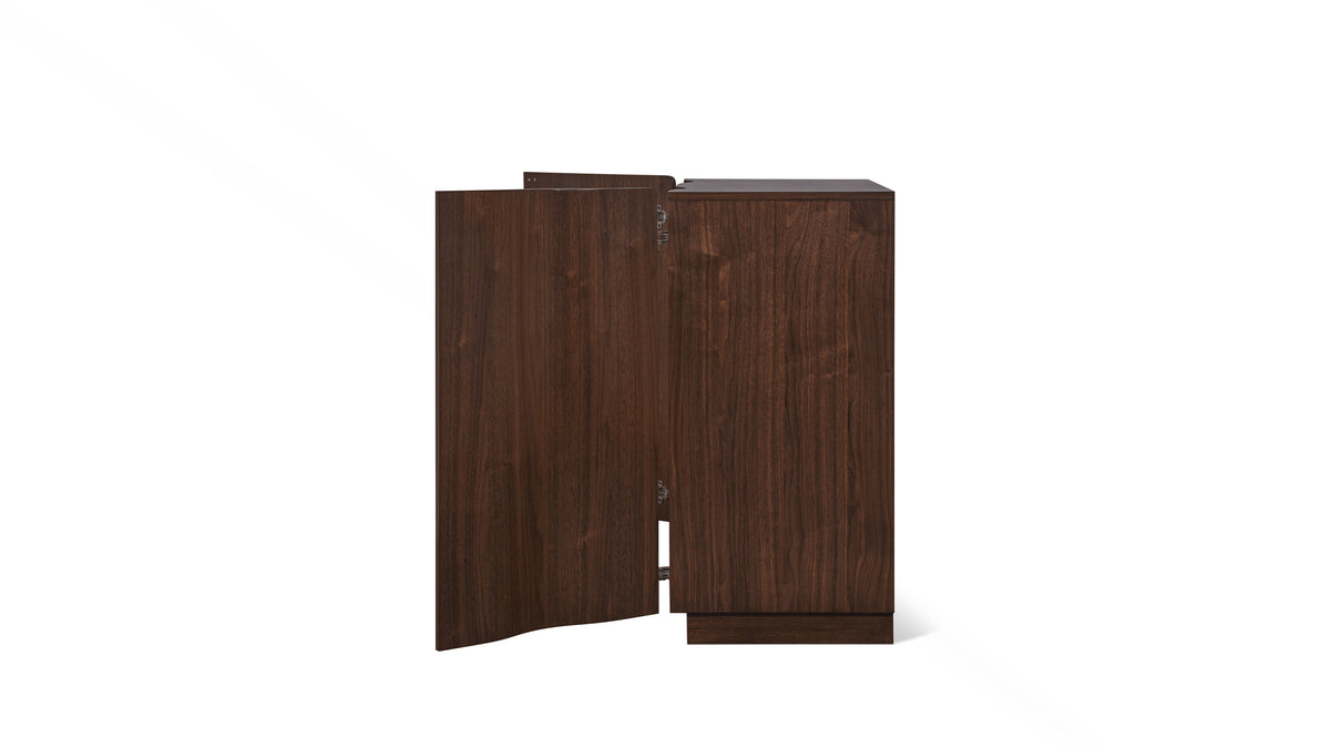 Ripple Bar Cabinet, Walnut
