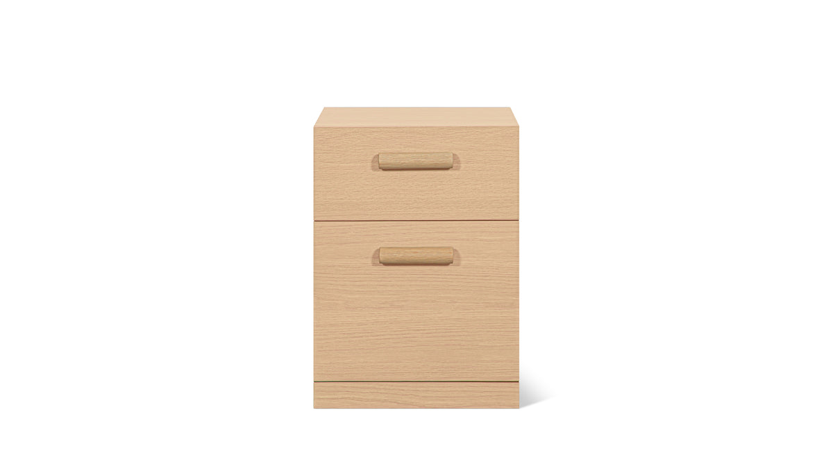 Building Block x Colapso Cabinet, 2 Drawer, Tall, Pale Oak