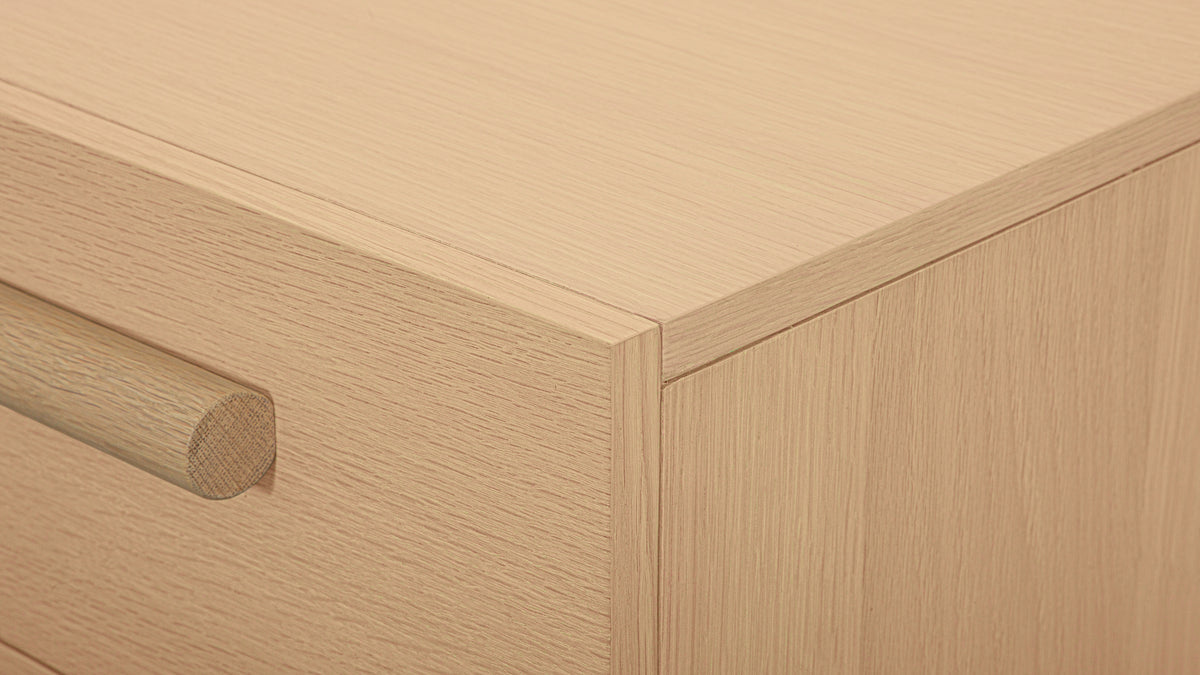 Building Block x Colapso Cabinet, 2 Drawer, Tall, Pale Oak