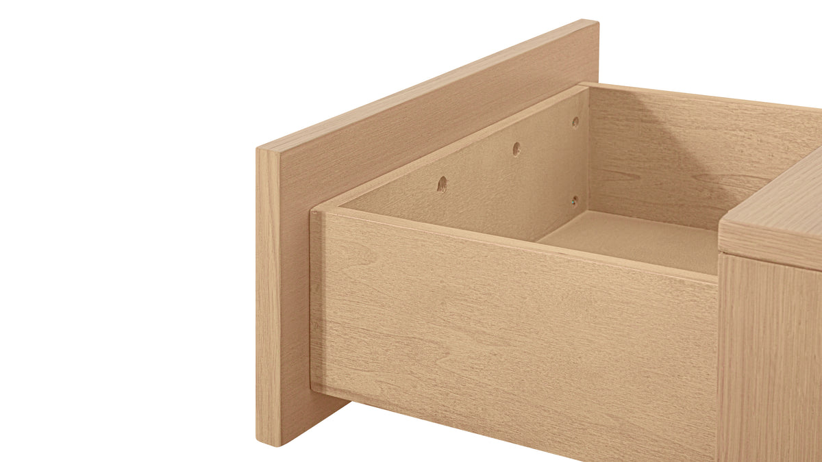 Building Block x Colapso Cabinet, 2 Drawer, Tall, Pale Oak