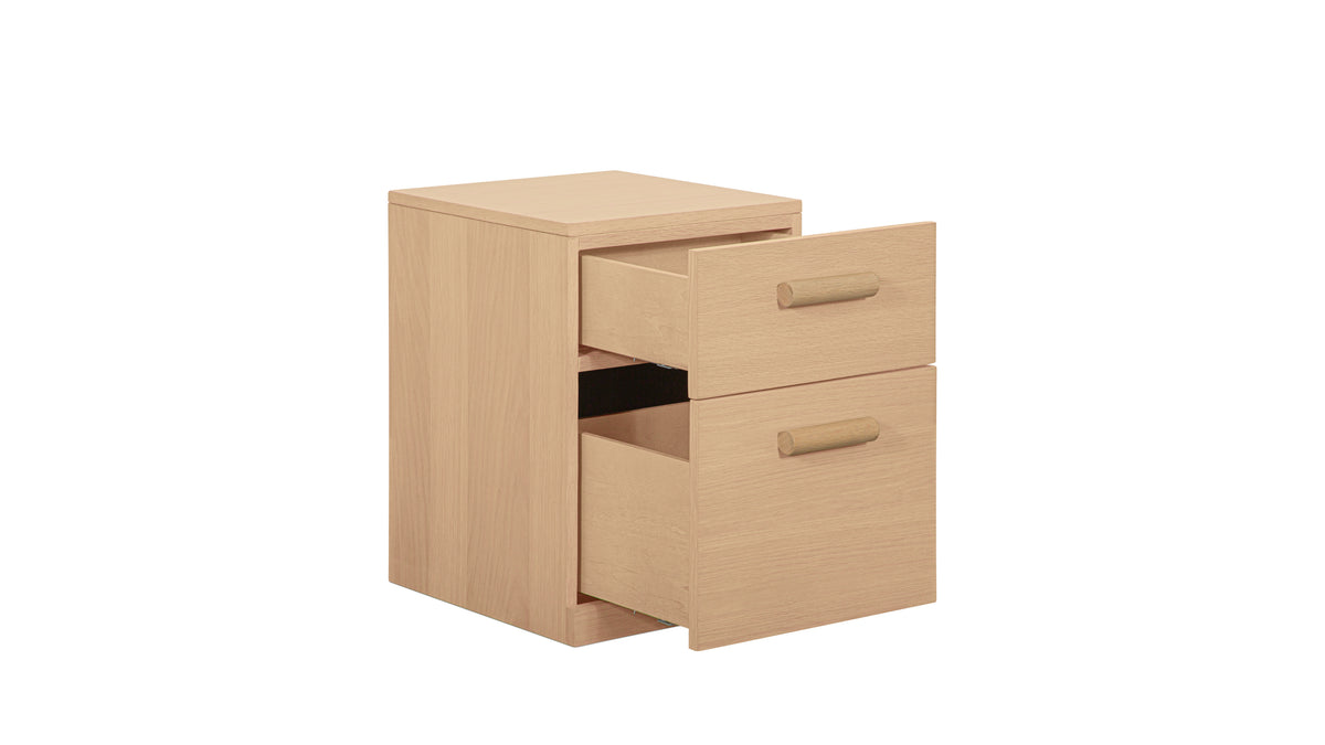 Building Block x Colapso Cabinet, 2 Drawer, Tall, Pale Oak