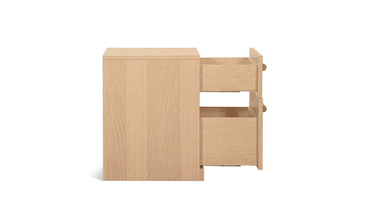 Building Block x Colapso Cabinet, 2 Drawer, Tall, Pale Oak