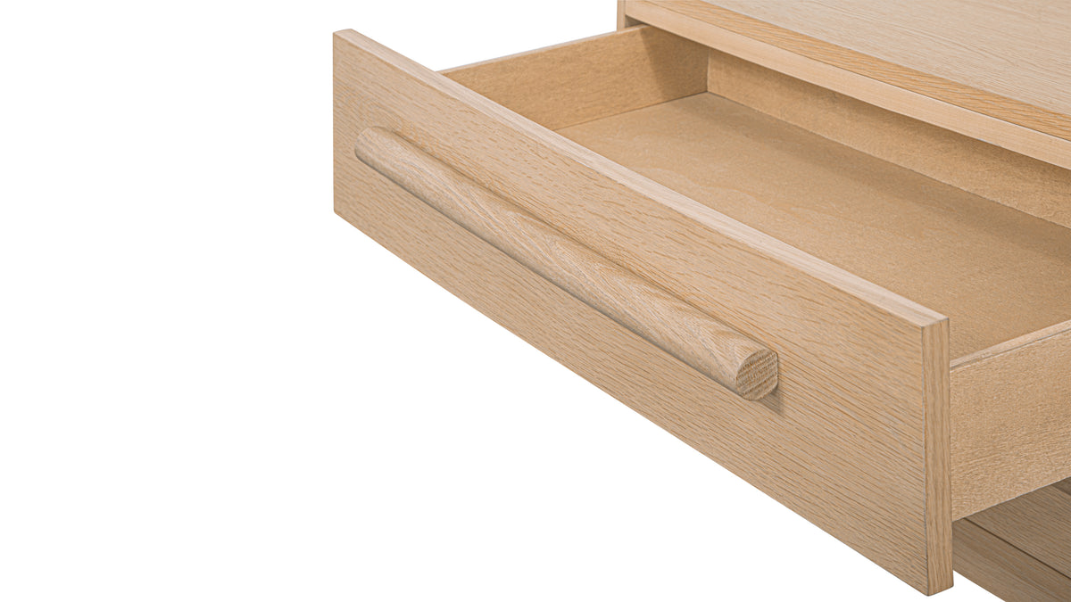 Building Block x Colapso Cabinet, 2 Drawer, Wide, Pale Oak