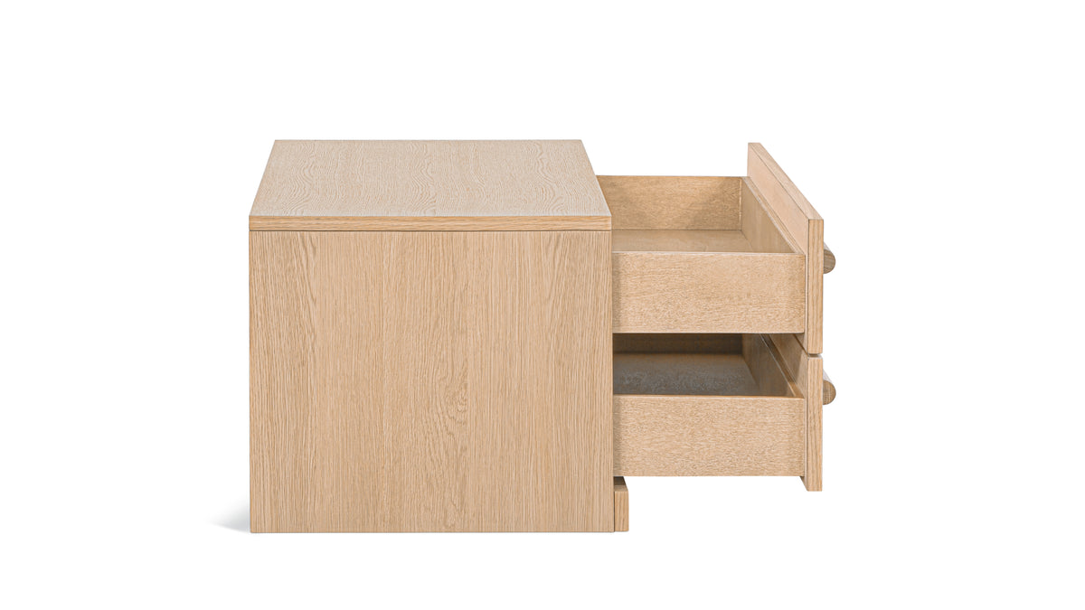 Building Block x Colapso Cabinet, 2 Drawer, Wide, Pale Oak