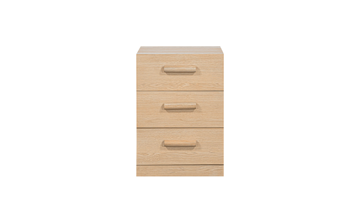 Building Block x Colapso Cabinet, 3 Drawer, Tall, Pale Oak_image