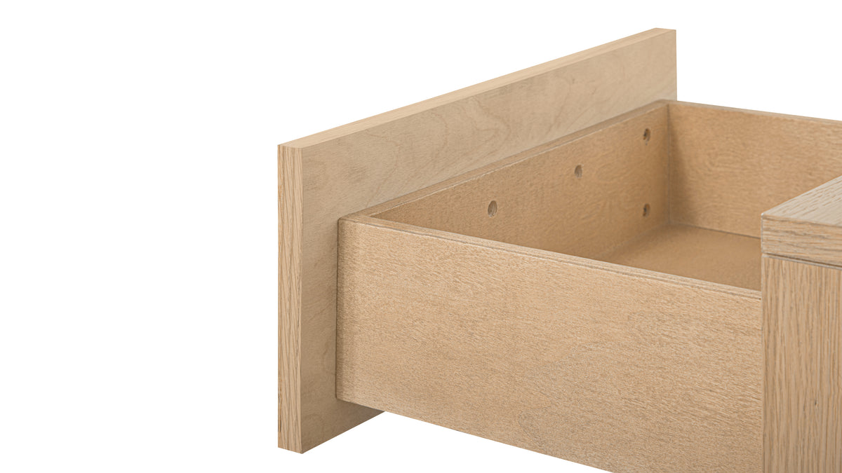 Building Block x Colapso Cabinet, 3 Drawer, Tall, Pale Oak