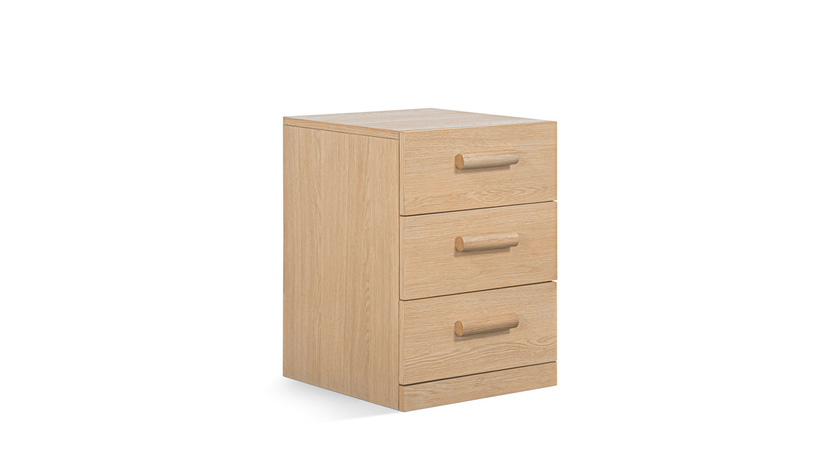 Building Block x Colapso Cabinet, 3 Drawer, Tall, Pale Oak