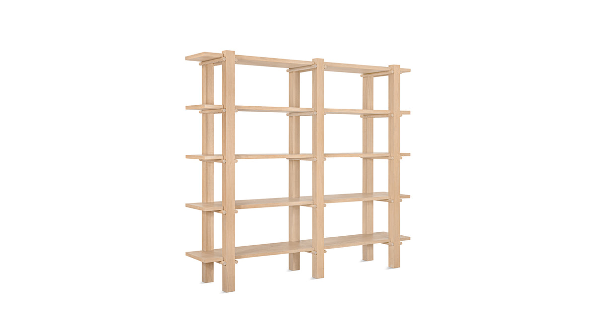 Long Story x Colapso Studio Bookcase, Tall, Double, Pale Oak — alternate view