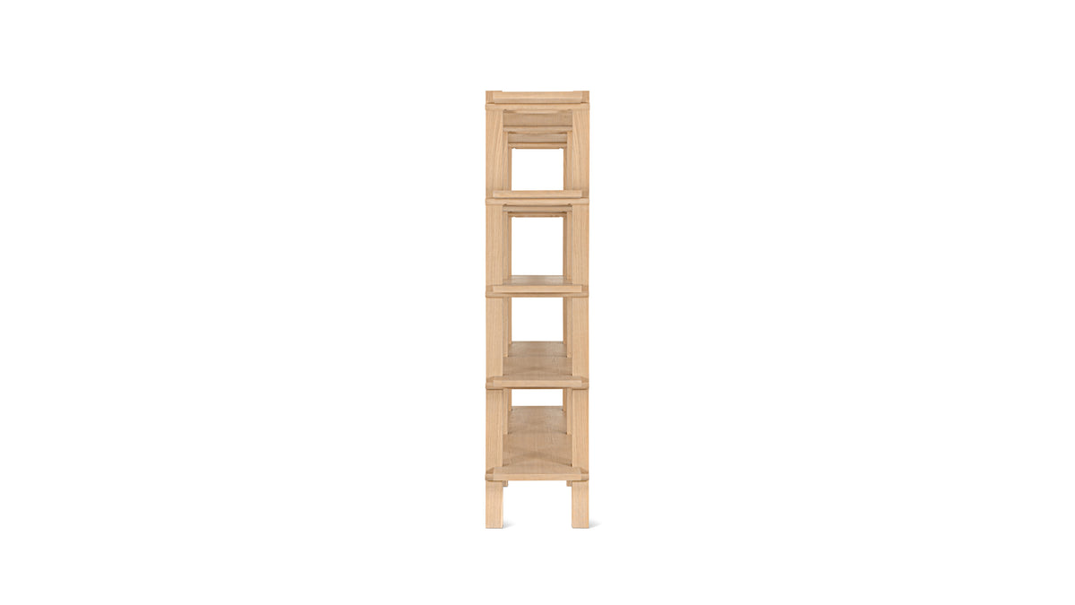 Long Story x Colapso Studio Bookcase, Tall, Double, Pale Oak