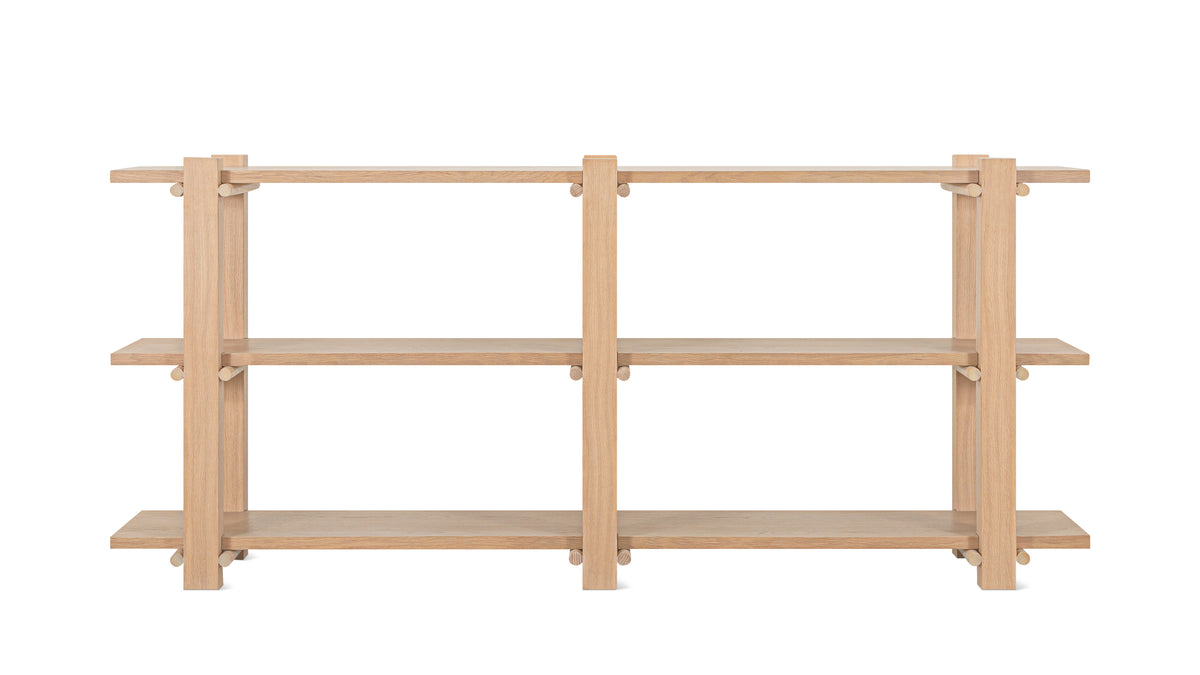 Long Story x Colapso Studio Bookcase, Low, Pale Oak
