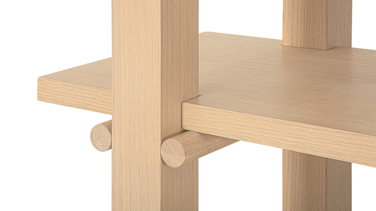 Long Story x Colapso Studio Bookcase, Low, Pale Oak