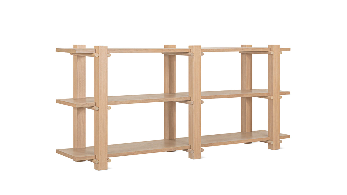 Long Story x Colapso Studio Bookcase, Low, Pale Oak — alternate view