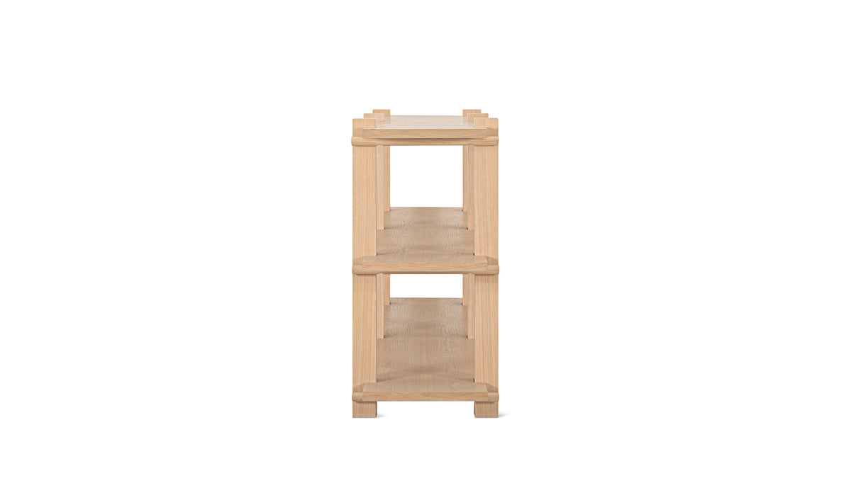 Long Story x Colapso Studio Bookcase, Low, Pale Oak
