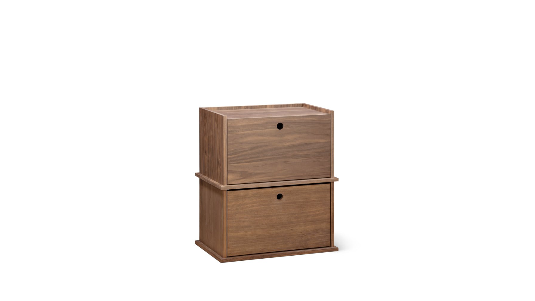 Keep Stacking Storage System 2-Piece, Closed, Walnut_image