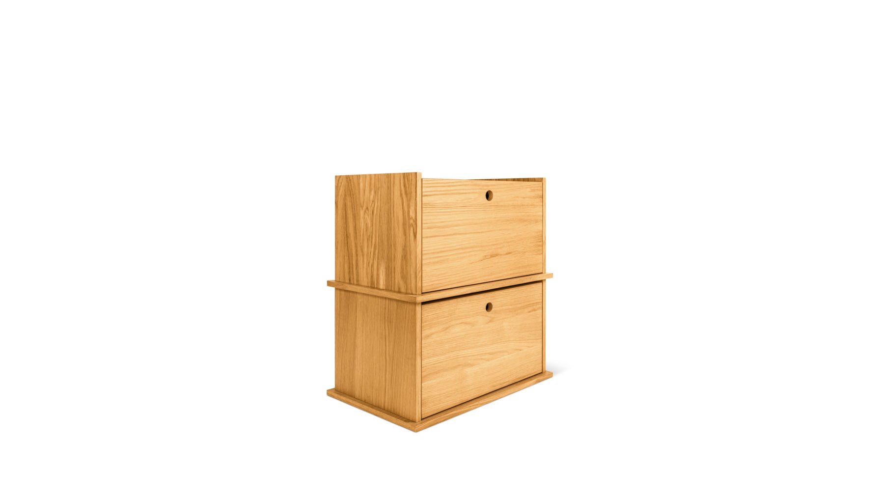 Keep Stacking Storage System 2-Piece, Closed, White Oak - Image 10