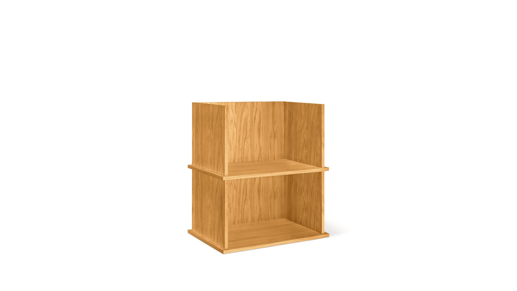 Keep Stacking Storage System 2-Piece, Open, White Oak_image