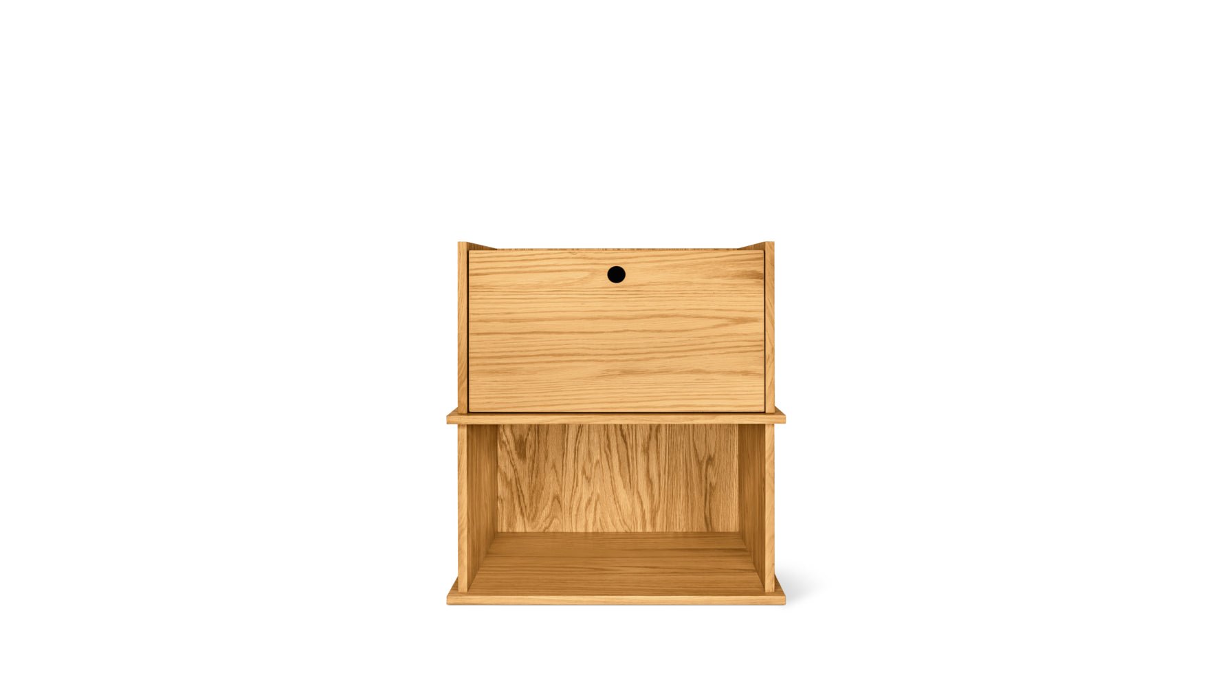 Keep Stacking Storage System 2-Piece, Open and Closed, White Oak - Image 1