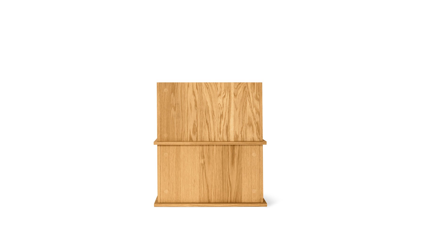 Keep Stacking Storage System 2-Piece, Open and Closed, White Oak - Image 12