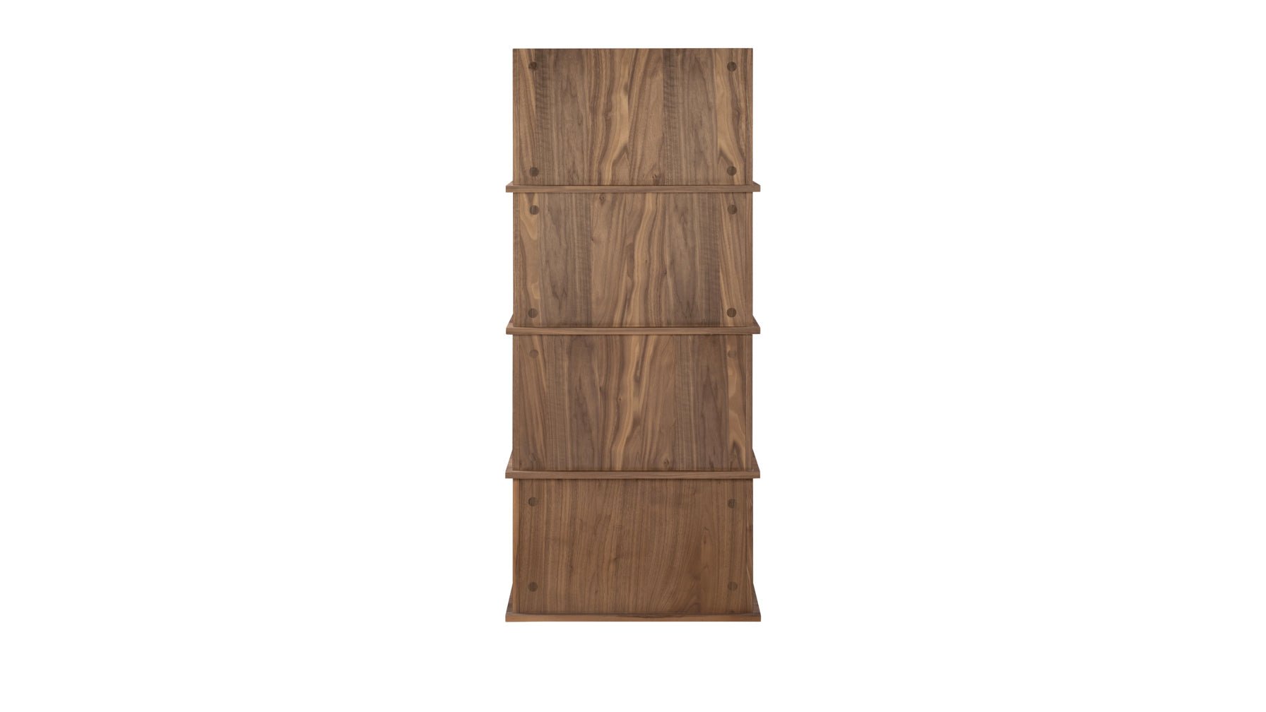 Keep Stacking Storage System 4-Piece, Open and Closed, Walnut - Image 12