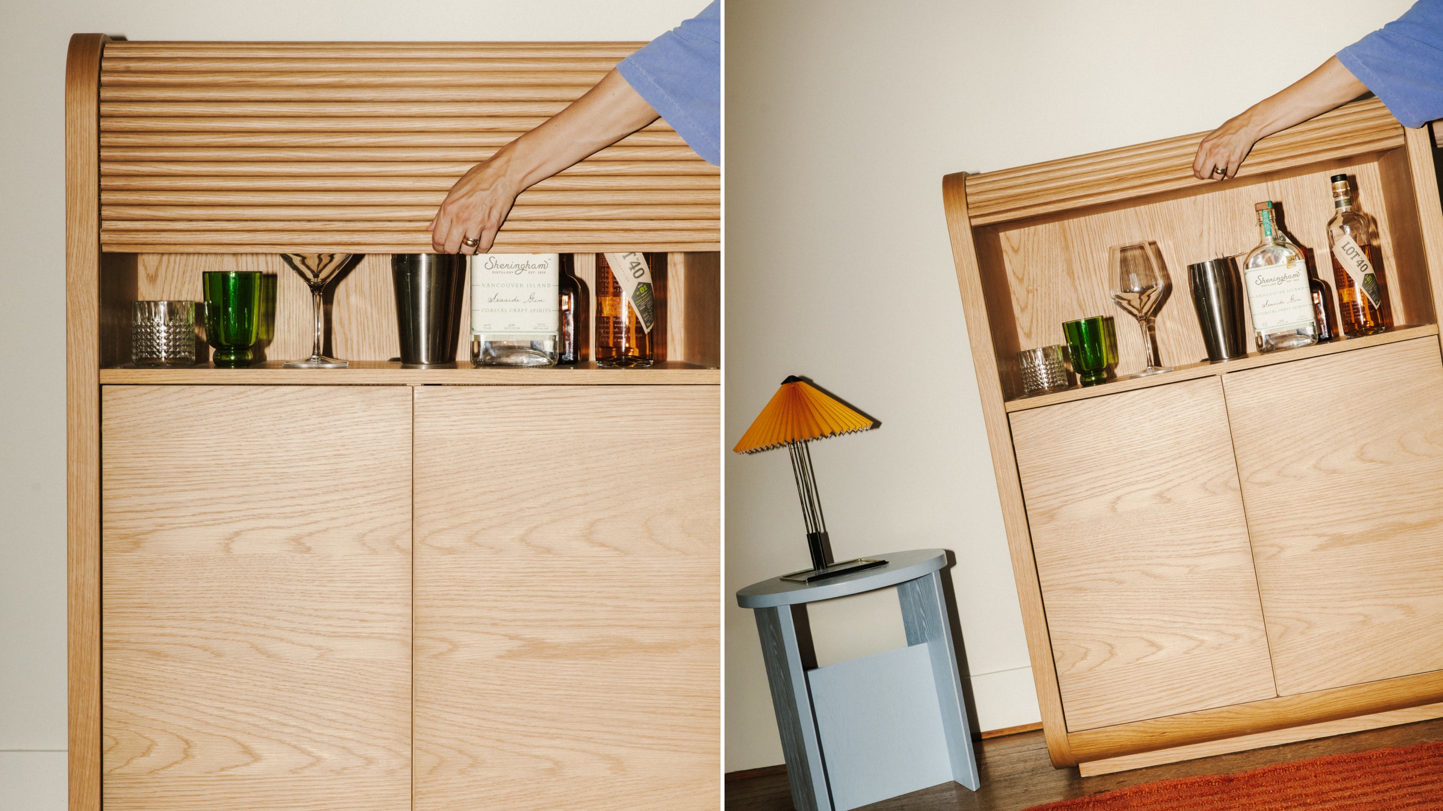 Roll Out Cabinet, White Oak - Sundays Company CanadaSTO-YR-023-024