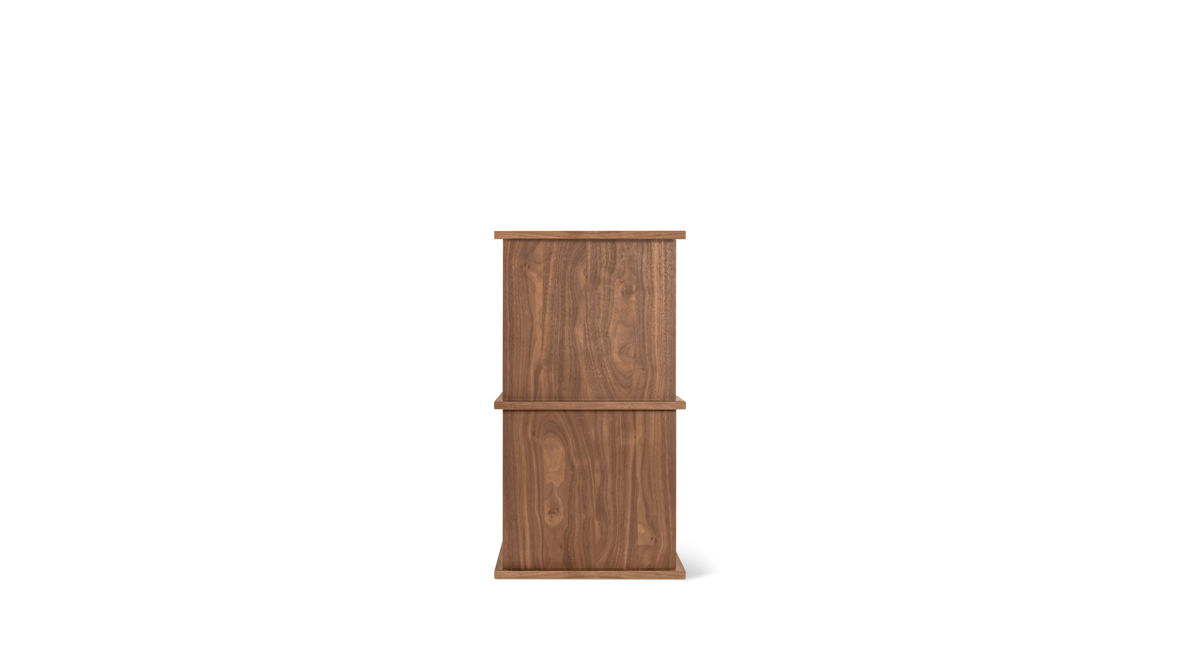 Keep Stacking Storage System 2-Piece, Open and Closed, Walnut