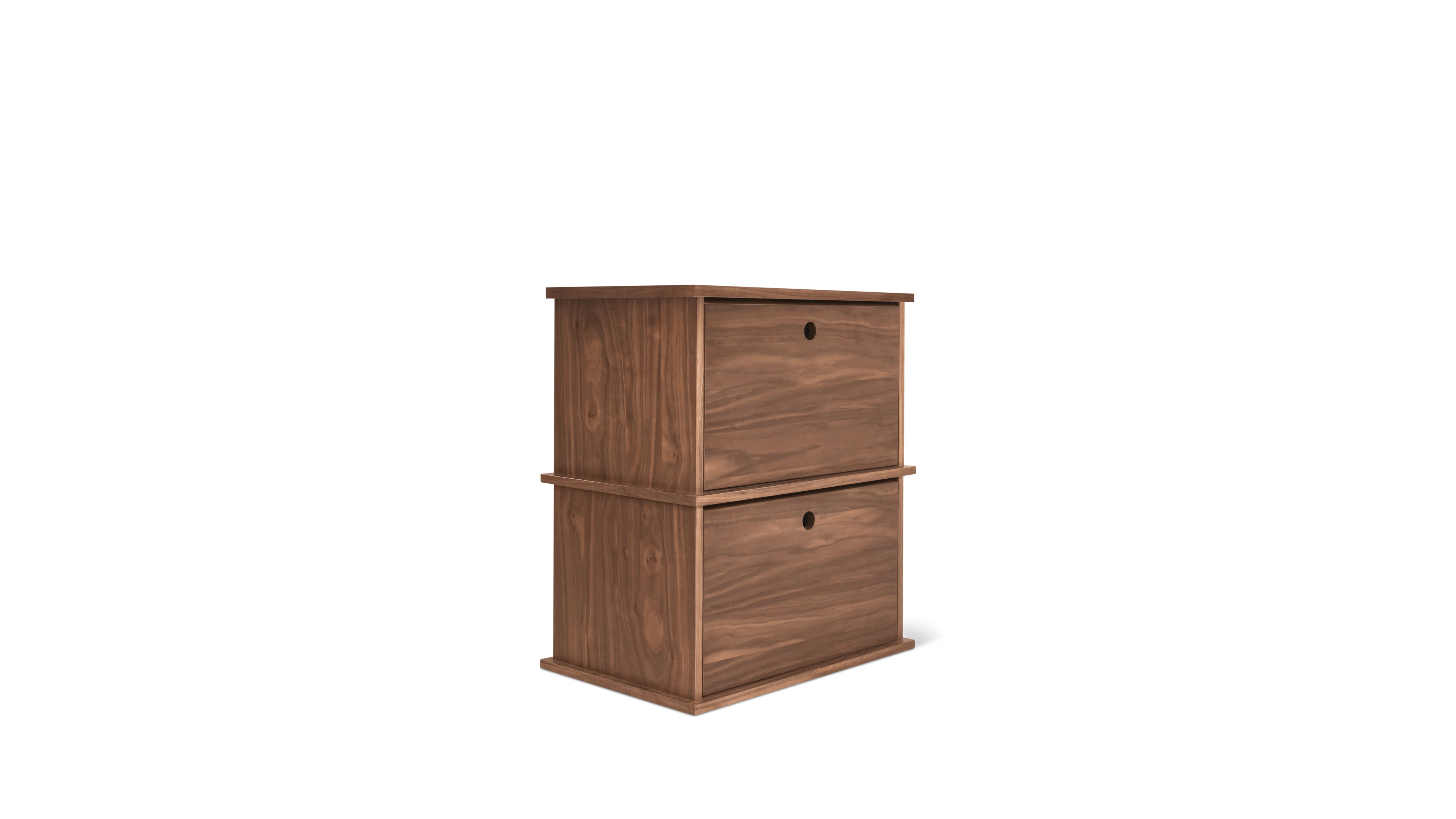 Keep Stacking Storage System 2 - Piece, Closed, Walnut - Sundays Company CanadaSTO-YR-028-003