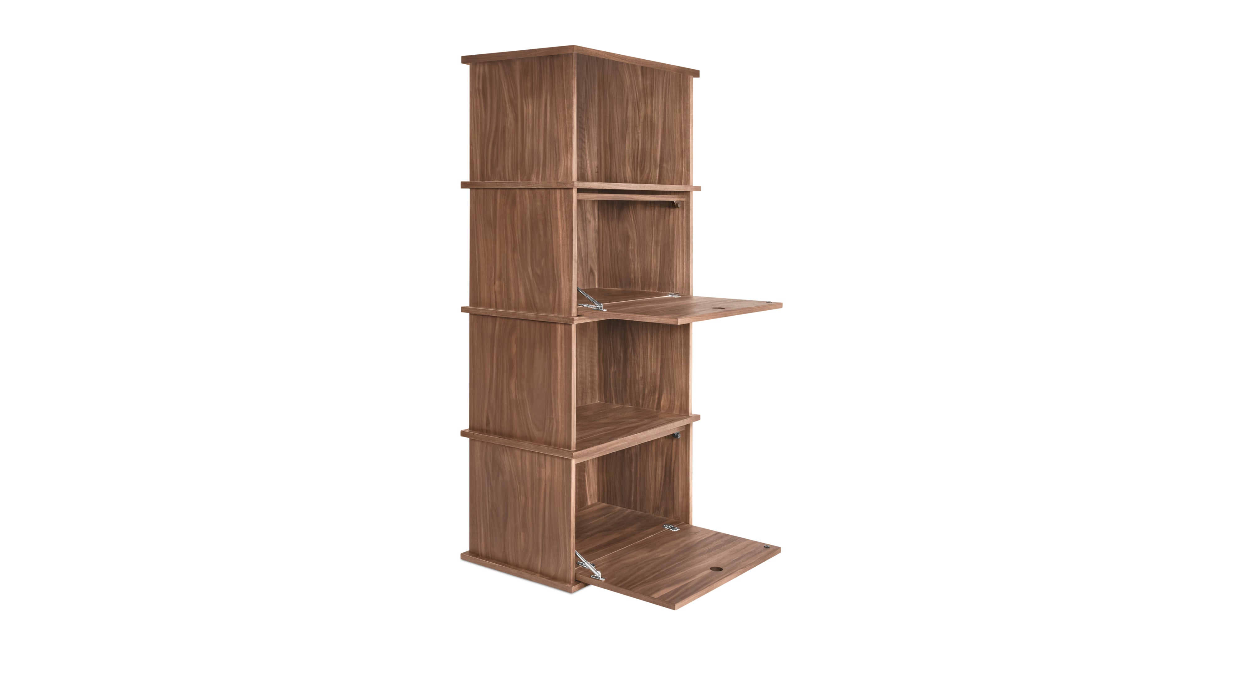 Keep Stacking Storage System 4 - Piece Tall, Open and Closed, Walnut - Sundays Company CanadaSTO-YR-029-003