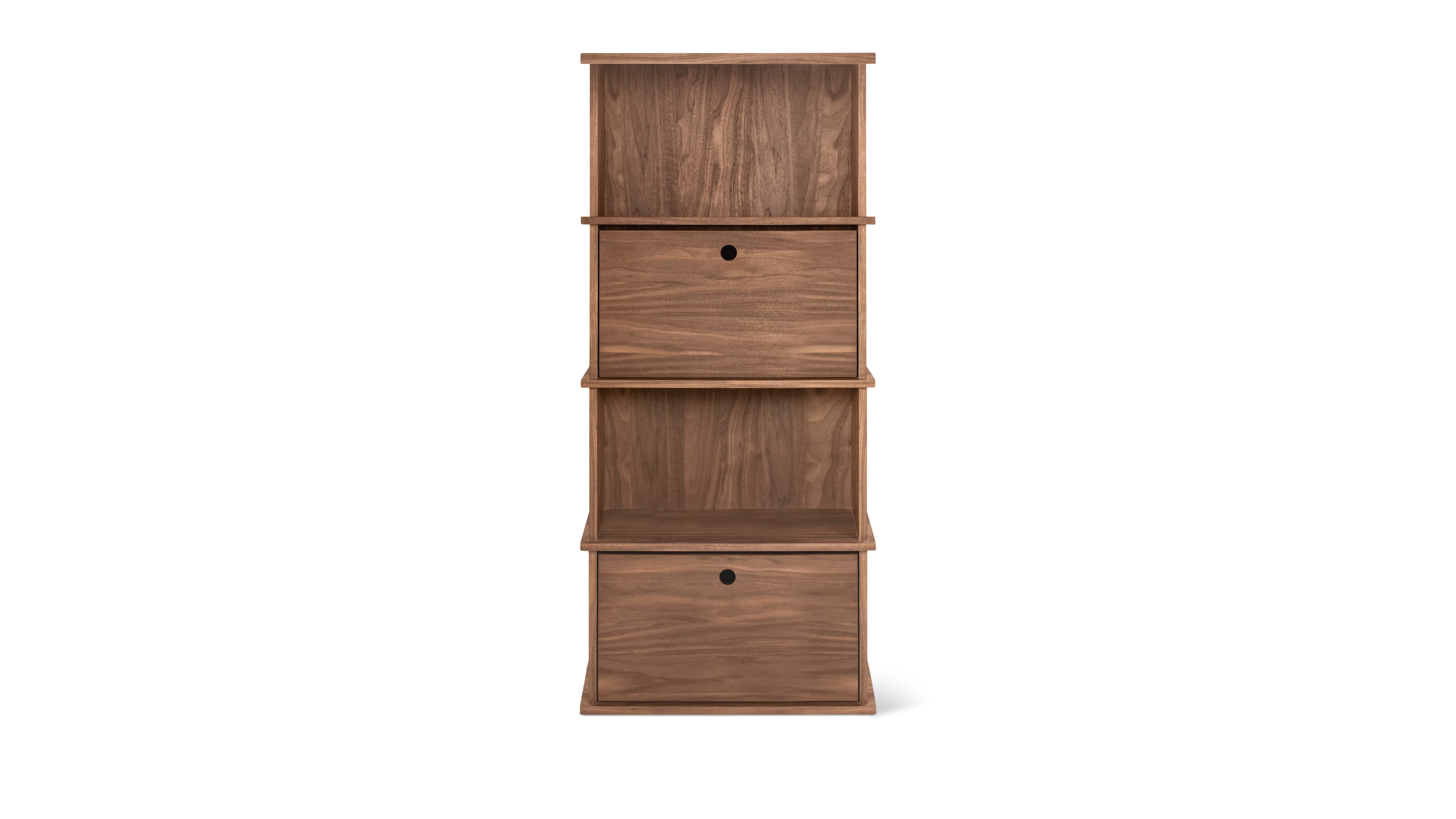 Keep Stacking Storage System 4 - Piece Tall, Open and Closed, Walnut - Sundays Company CanadaSTO-YR-029-003