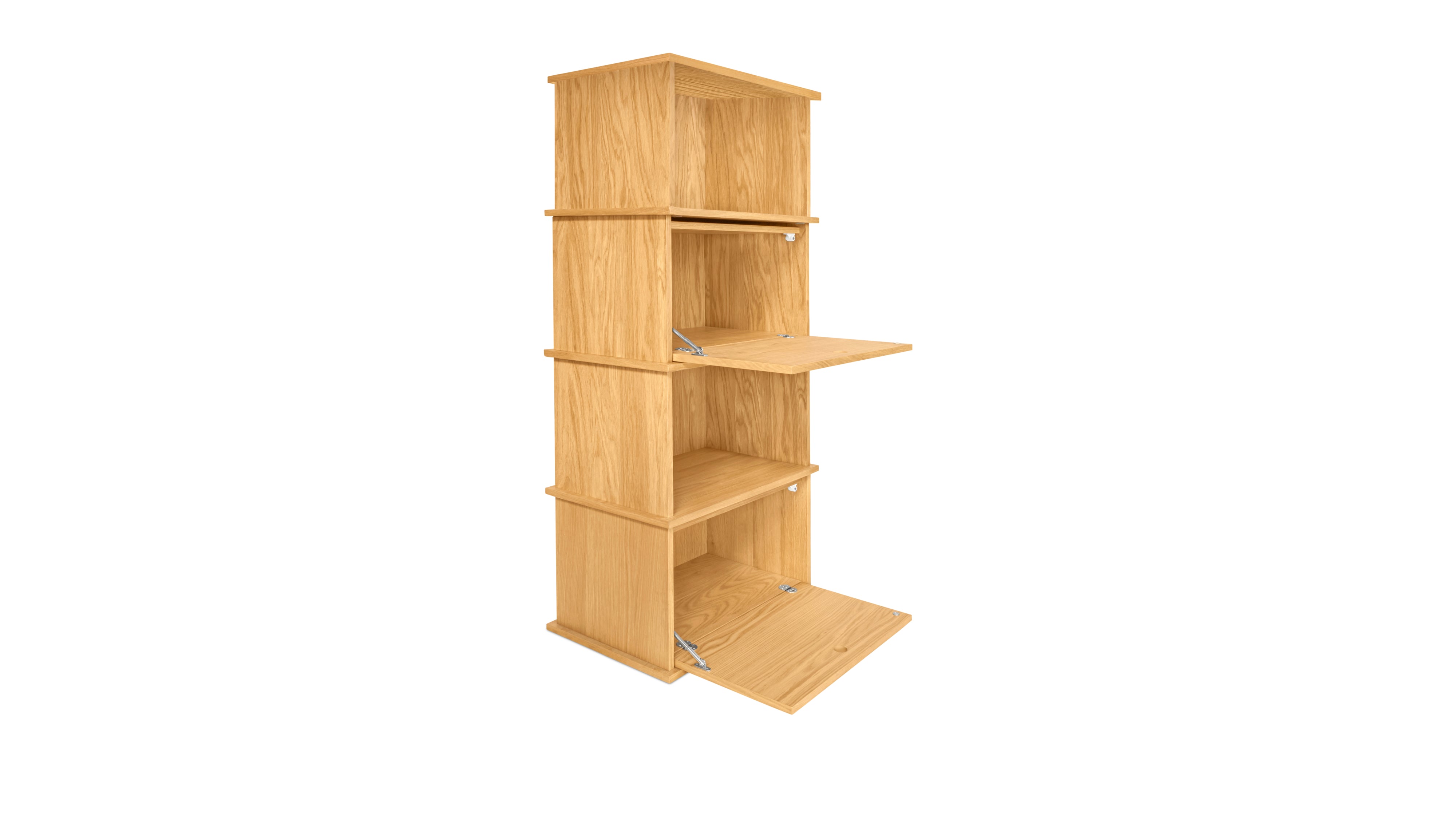 Keep Stacking Storage System 4 - Piece Tall, Open and Closed, White Oak - Sundays Company CanadaSTO-YR-029-050