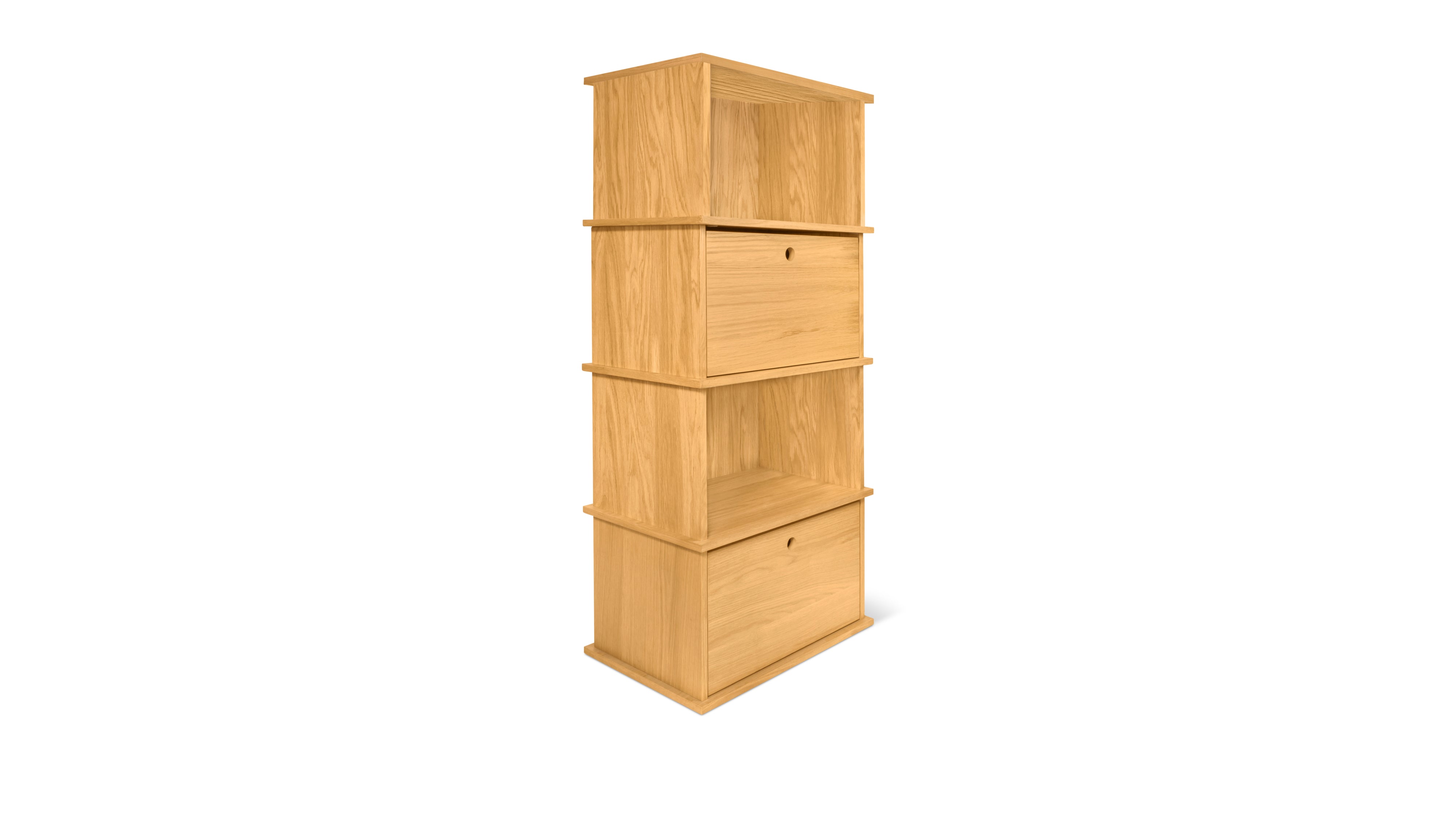 Keep Stacking Storage System 4 - Piece Tall, Open and Closed, White Oak - Sundays Company CanadaSTO-YR-029-050