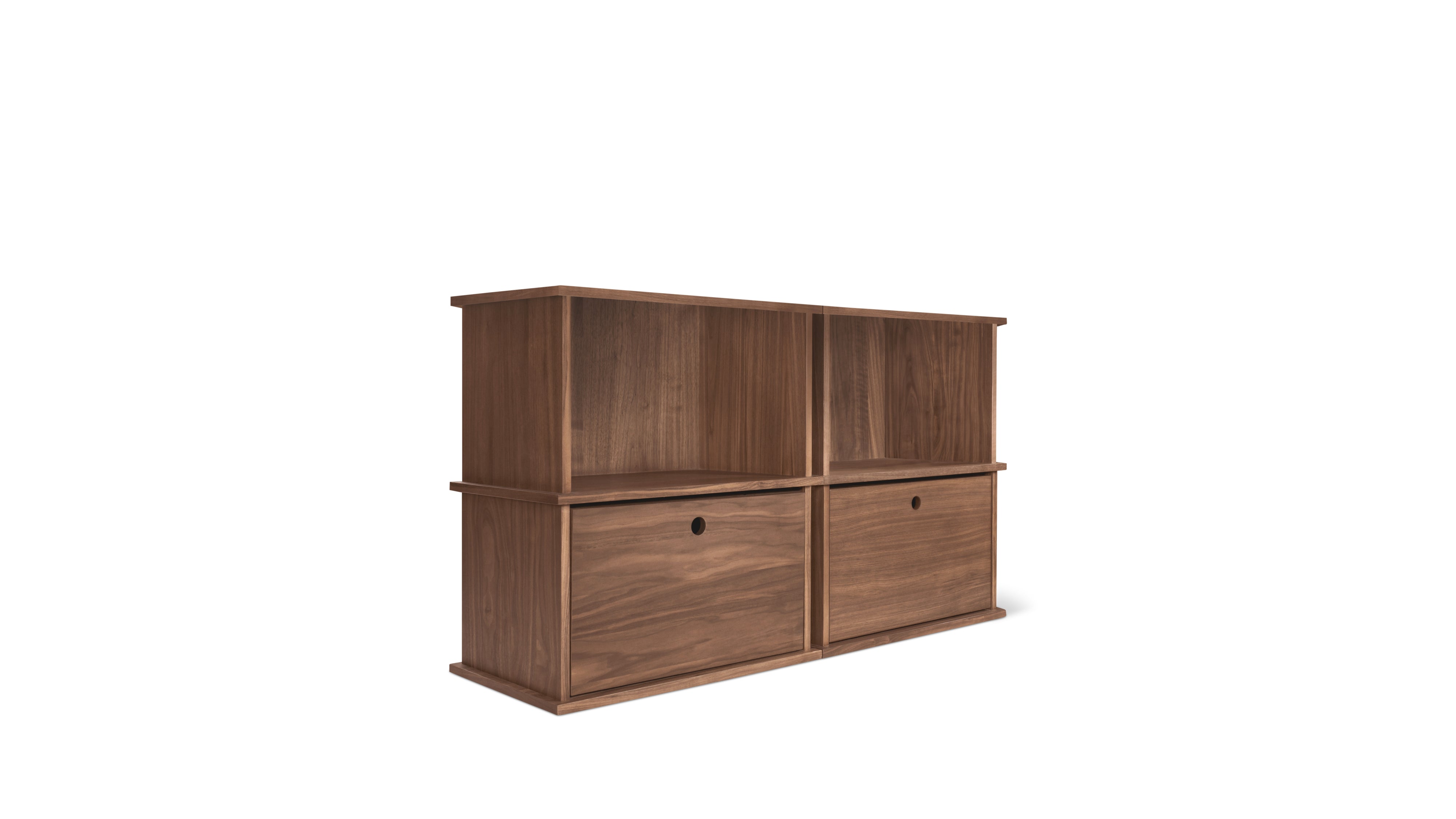 Keep Stacking Storage System 4 - Piece, Open and Closed, Walnut - Sundays Company CanadaSTO-YR-030-003