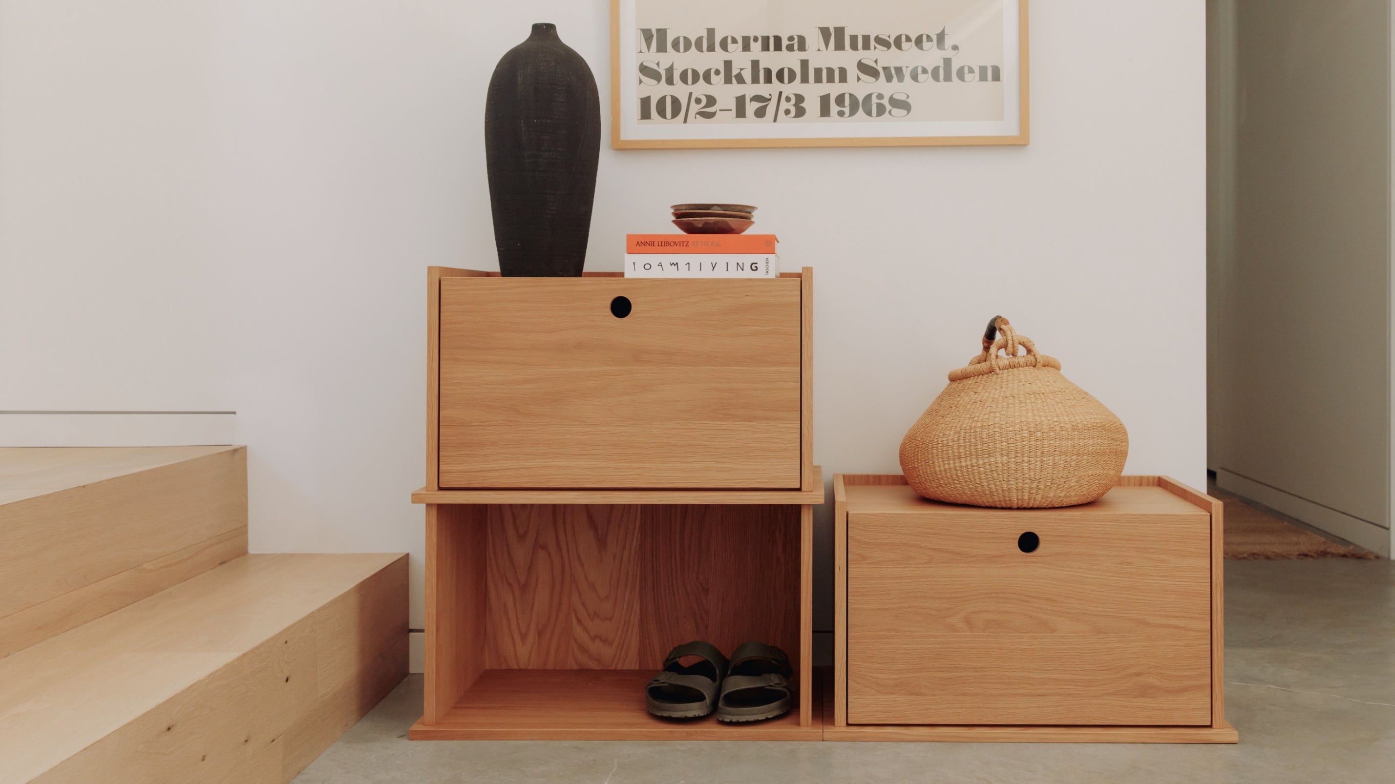 Keep Stacking Storage System 4 - Piece, Open and Closed, Walnut - Sundays Company CanadaSTO-YR-030-003