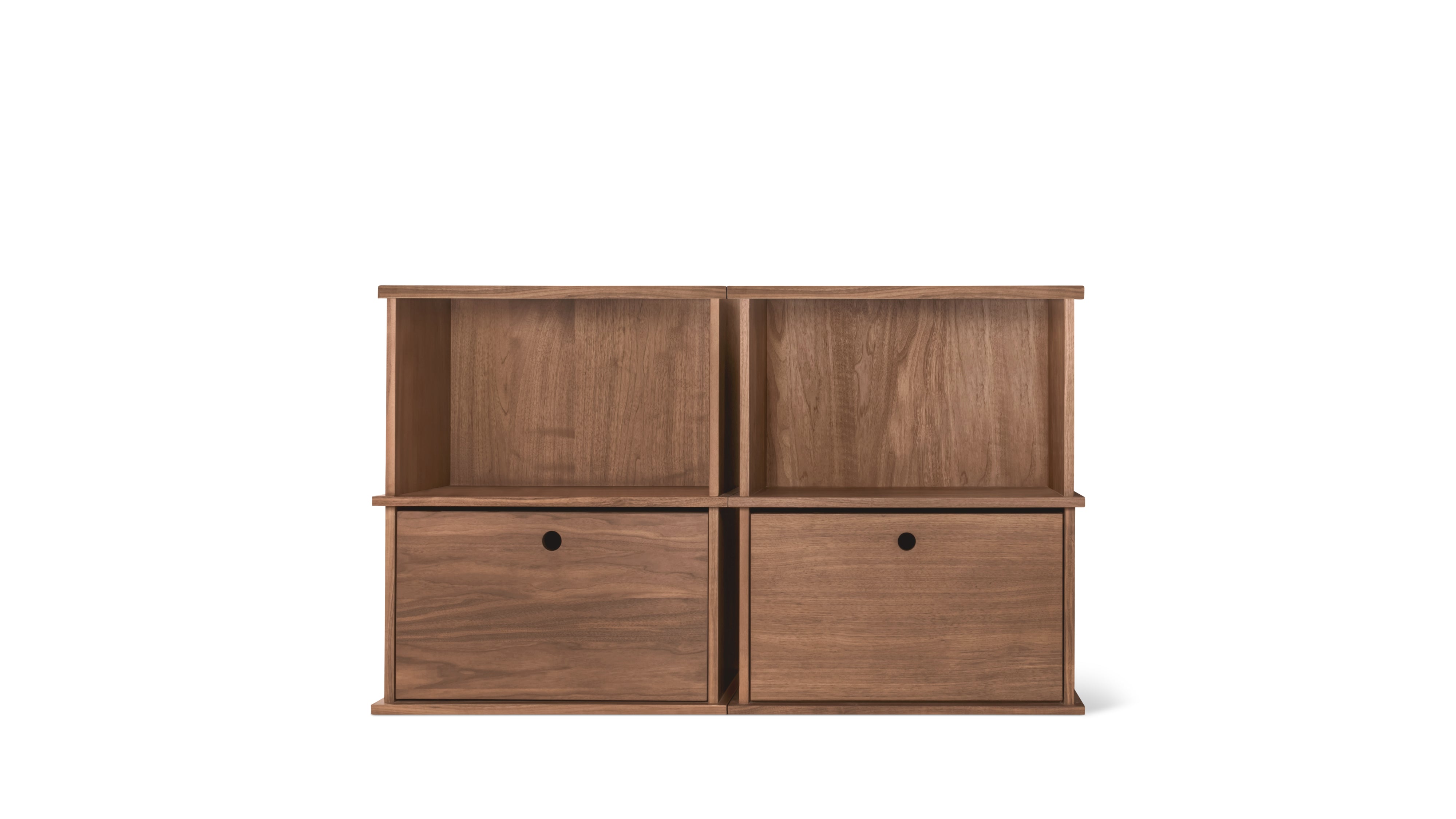 Keep Stacking Storage System 4 - Piece, Open and Closed, Walnut - Sundays Company CanadaSTO-YR-030-003