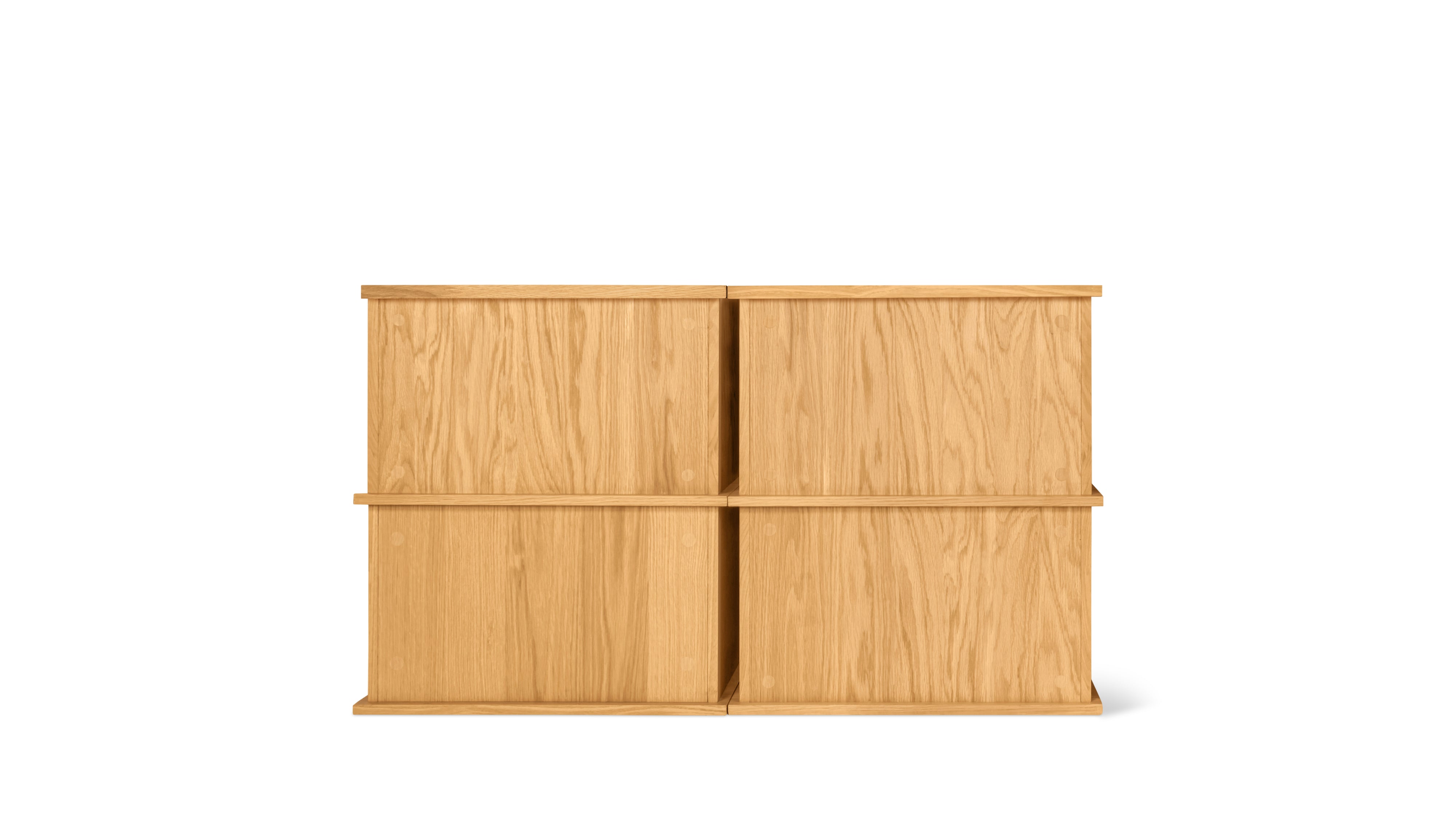 Keep Stacking Storage System 4 - Piece, Open and Closed, White Oak - Sundays Company CanadaSTO-YR-030-050