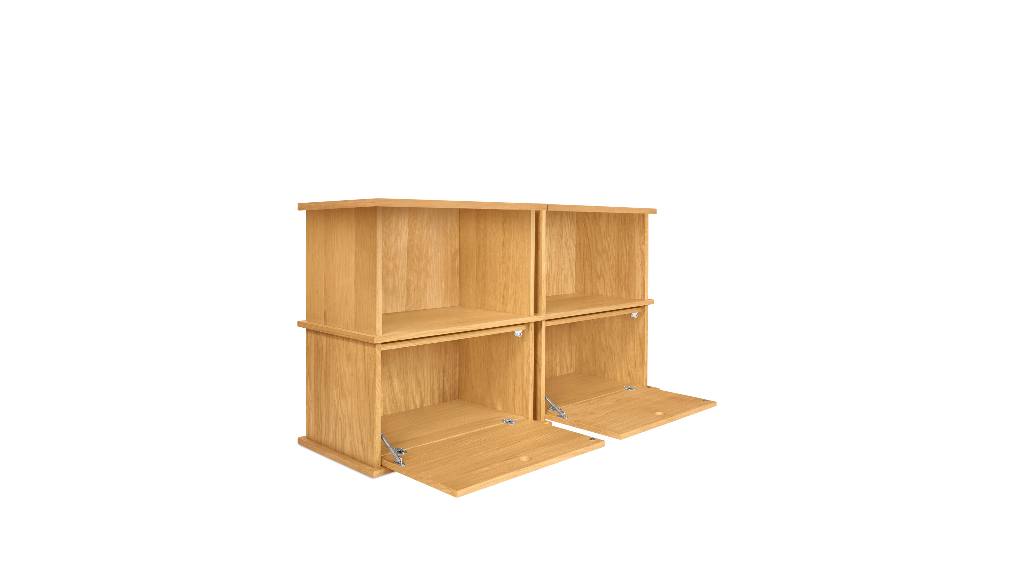 Keep Stacking Storage System 4 - Piece, Open and Closed, White Oak - Sundays Company CanadaSTO-YR-030-050