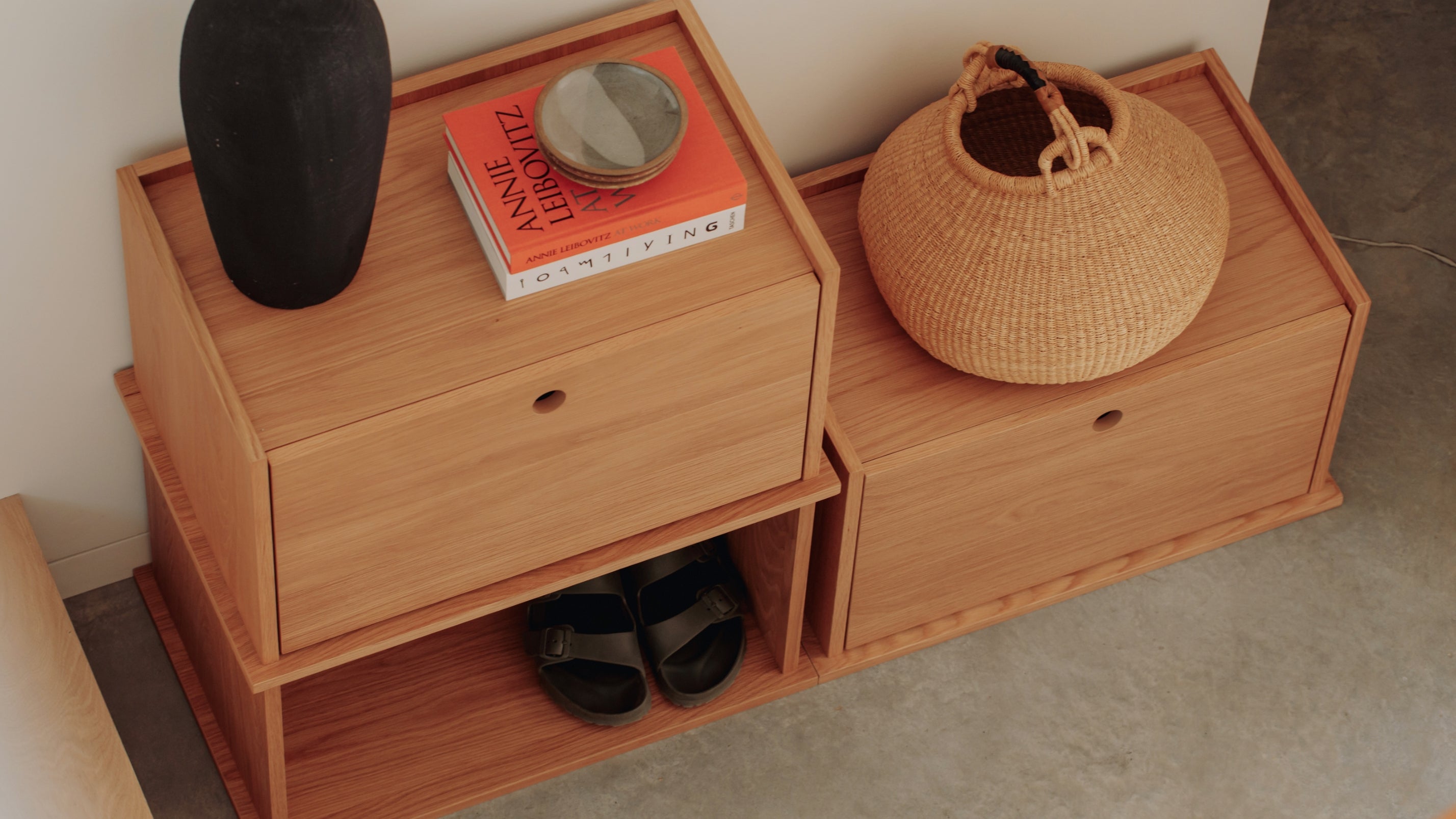 Keep Stacking Storage System 4 - Piece, Open and Closed, White Oak - Sundays Company CanadaSTO-YR-030-050