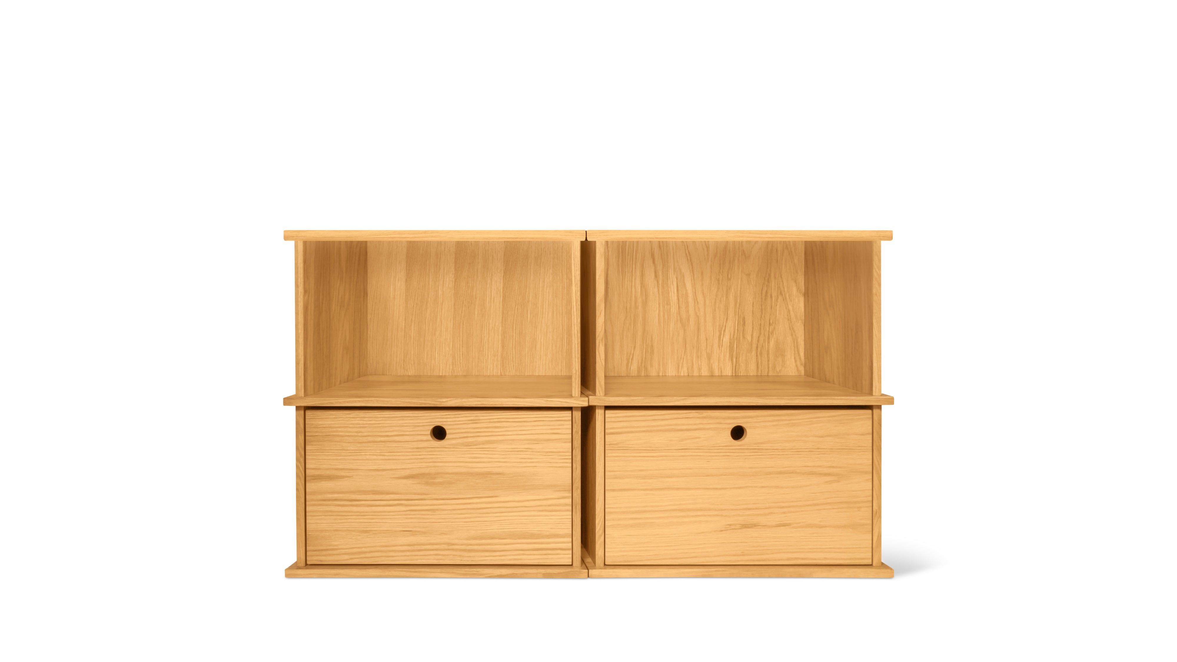 Keep Stacking Storage System 4 - Piece, Open and Closed, White Oak - Sundays Company CanadaSTO-YR-030-050