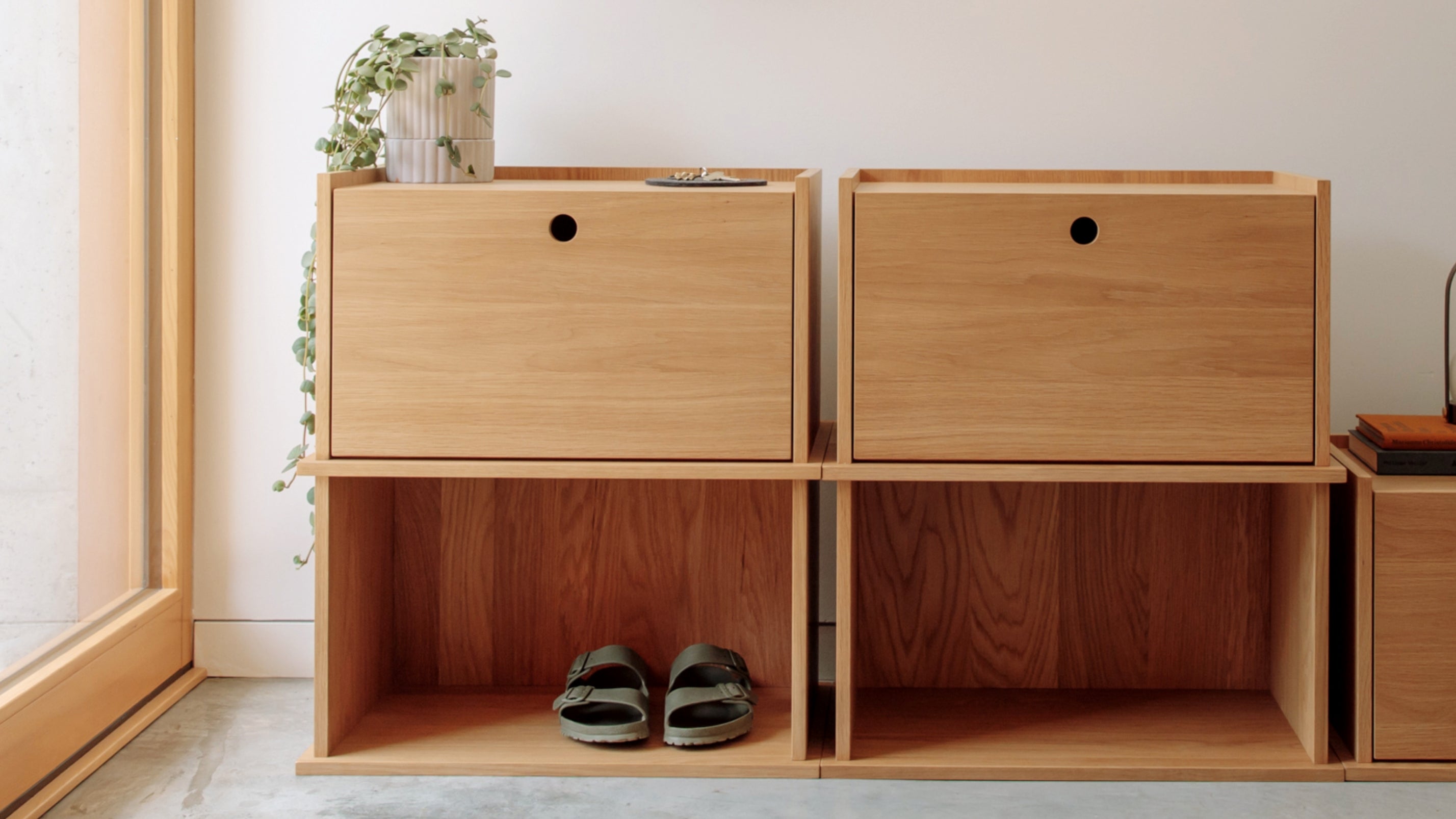Keep Stacking Storage System 4 - Piece, Open and Closed, White Oak - Sundays Company CanadaSTO-YR-030-050