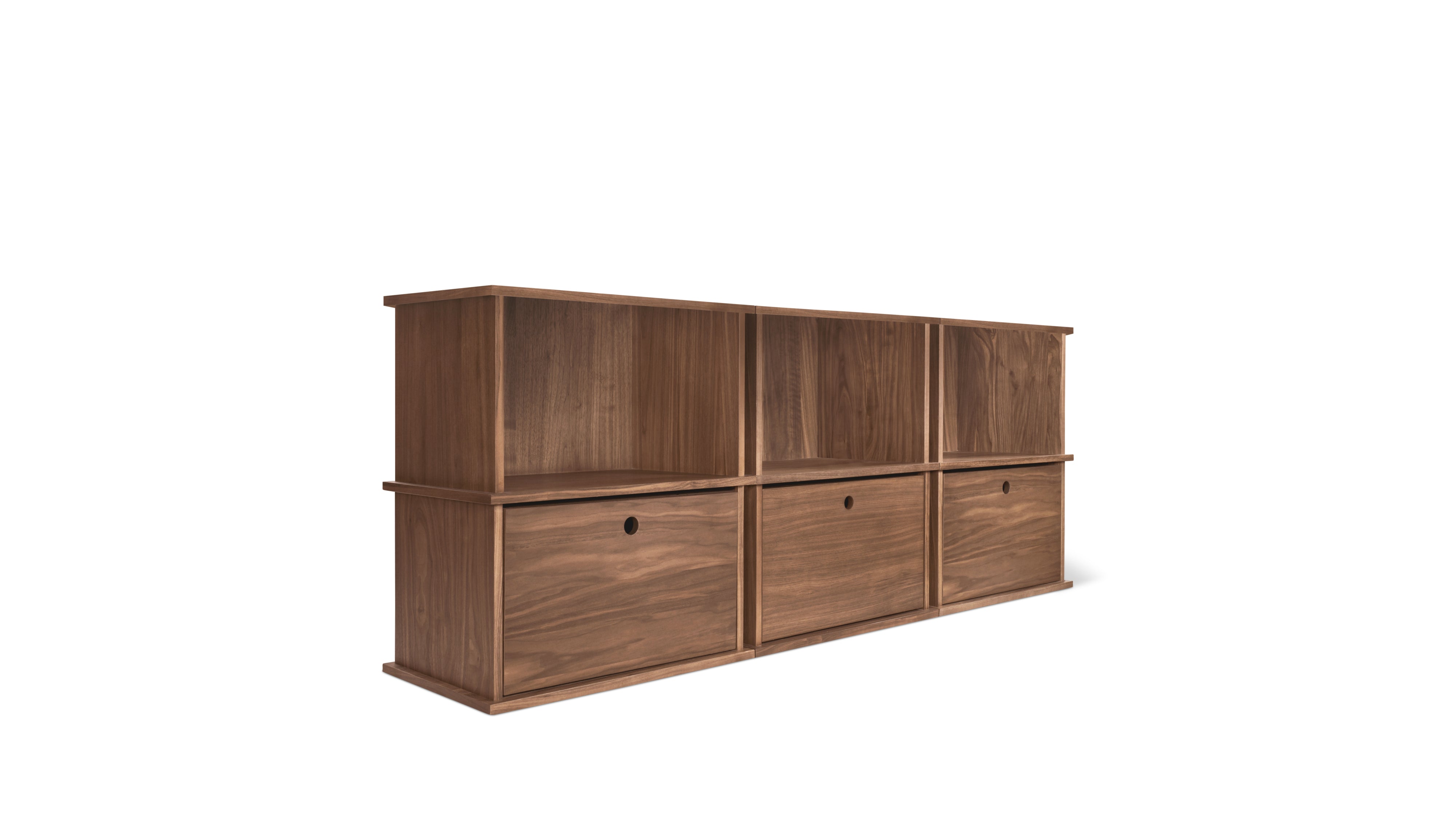 Keep Stacking Storage System 6 - Piece, Open and Closed, Walnut - Sundays Company CanadaSTO-YR-031-003