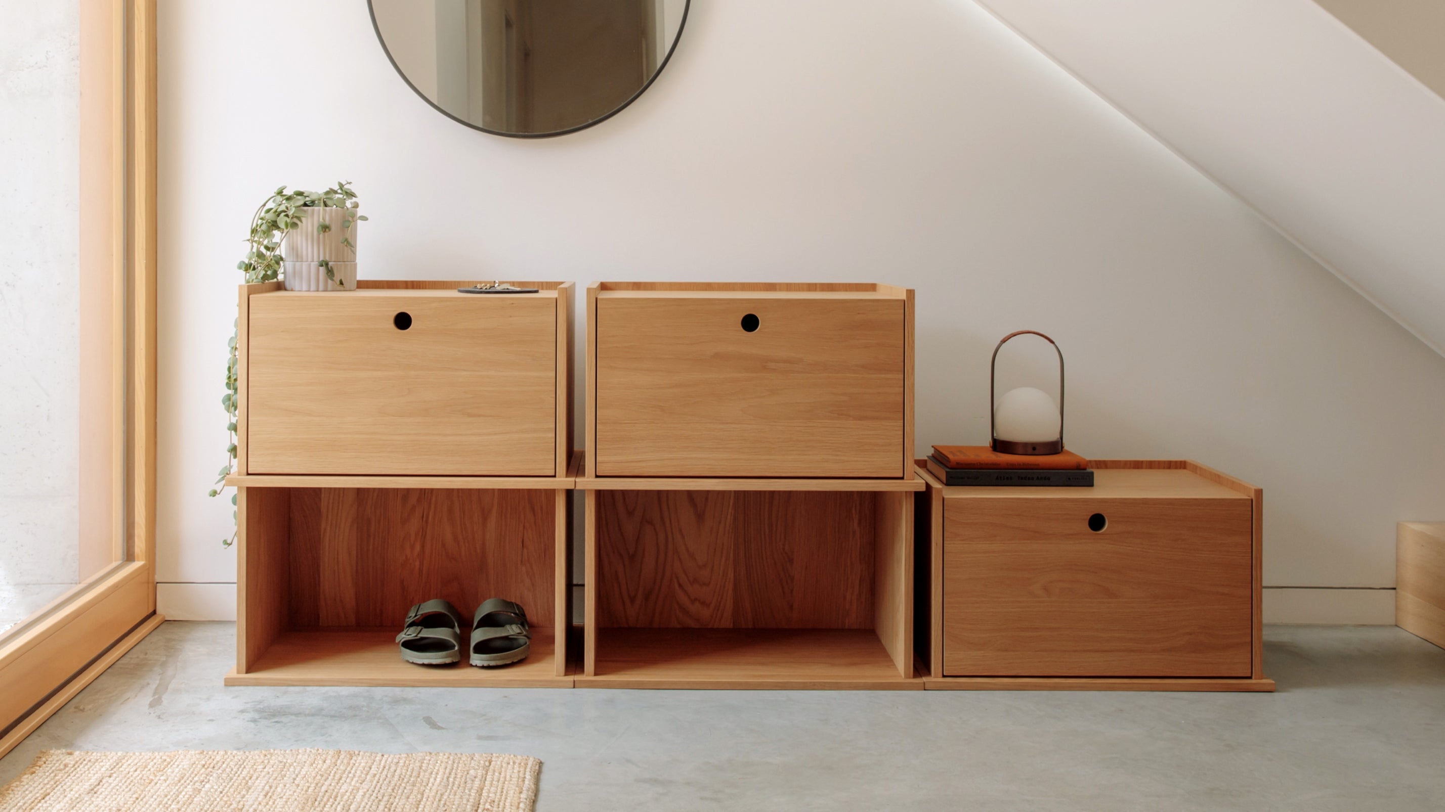 Keep Stacking Storage System 6 - Piece, Open and Closed, Walnut - Sundays Company CanadaSTO-YR-031-003